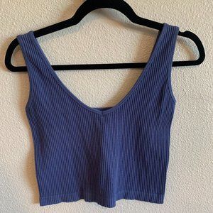 Intimately Free People Blue Ribbed Tank, Size M/L